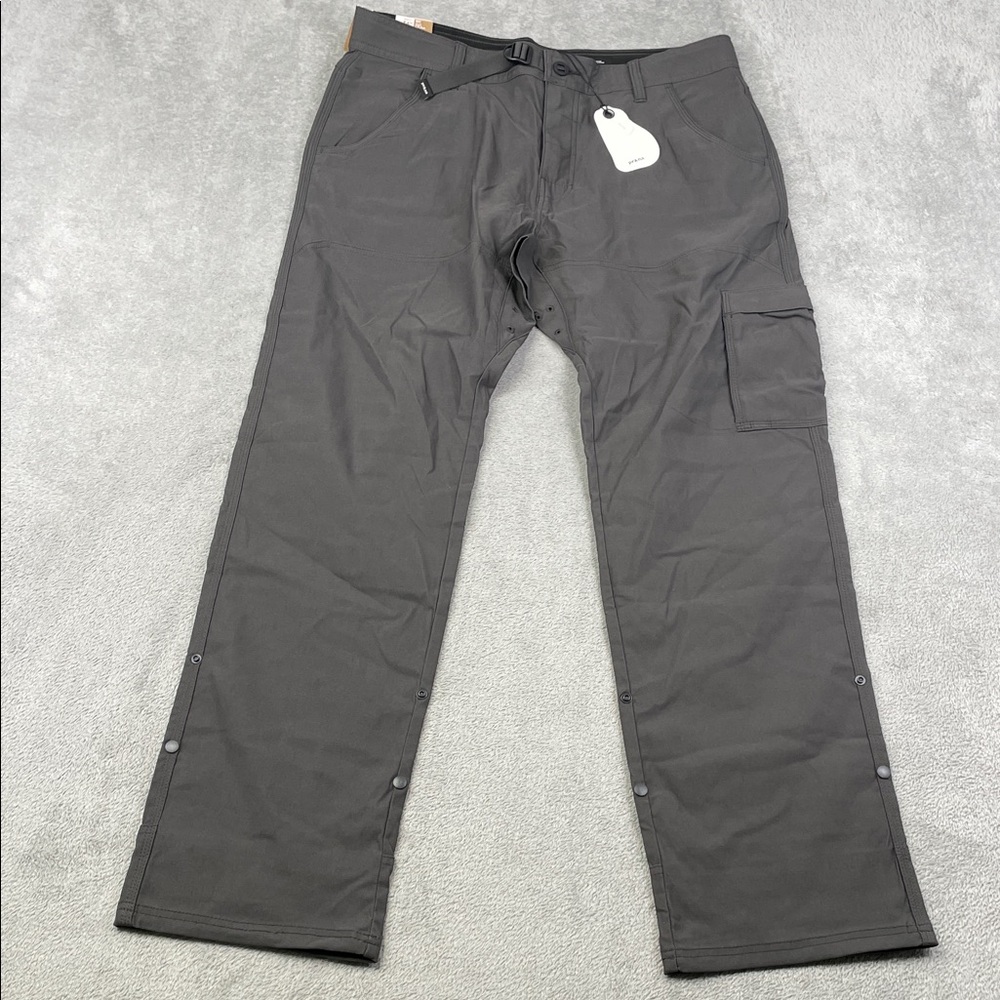 NEW Prana 34/32 Stretch Zion II Pant Men's Charcoal Gray Cargo Pants